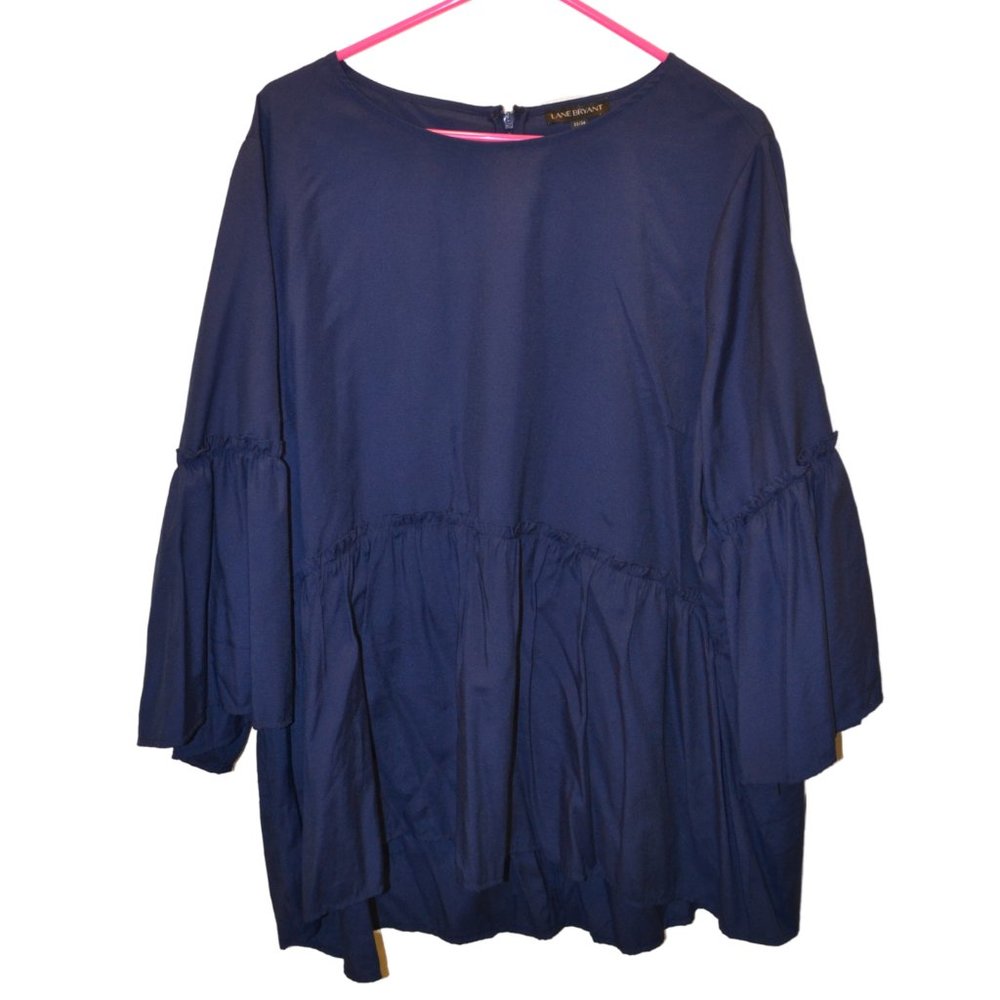 NWT Lane Bryant Navy Babydoll Top